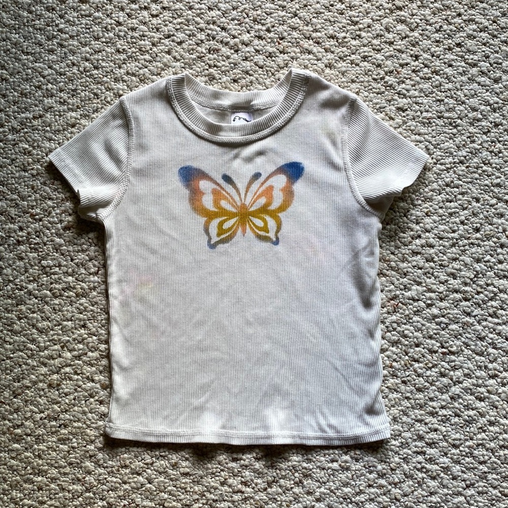 Size L Art Class white butterfly tee